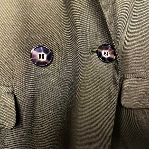 Madewell | Drapeweave Caldwell Double-Breasted Blazer | Kale Green | Women’s Med - Picture 9 of 11